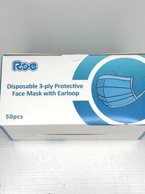 NEW 50 PCS Disposable 3-Ply Protective Earloop Face Mask Non Medical Adult